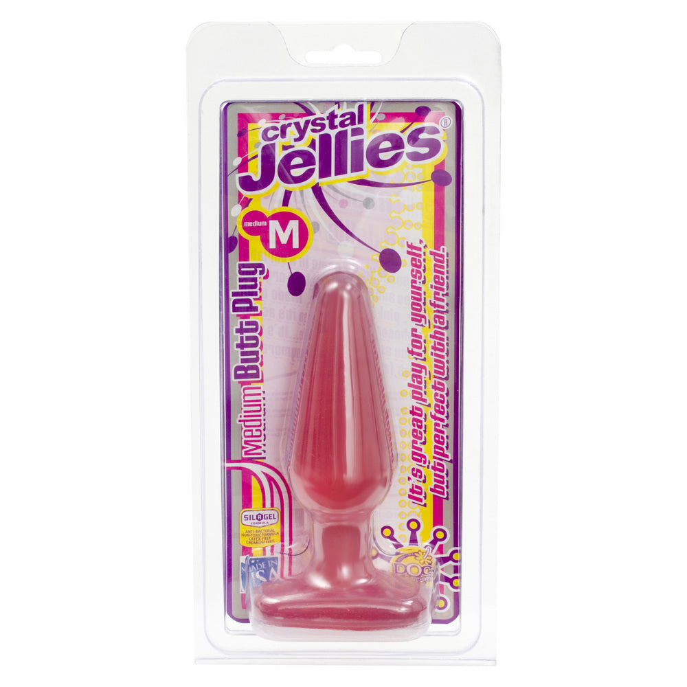 Crystal Jellies Medium Butt Plug Pink