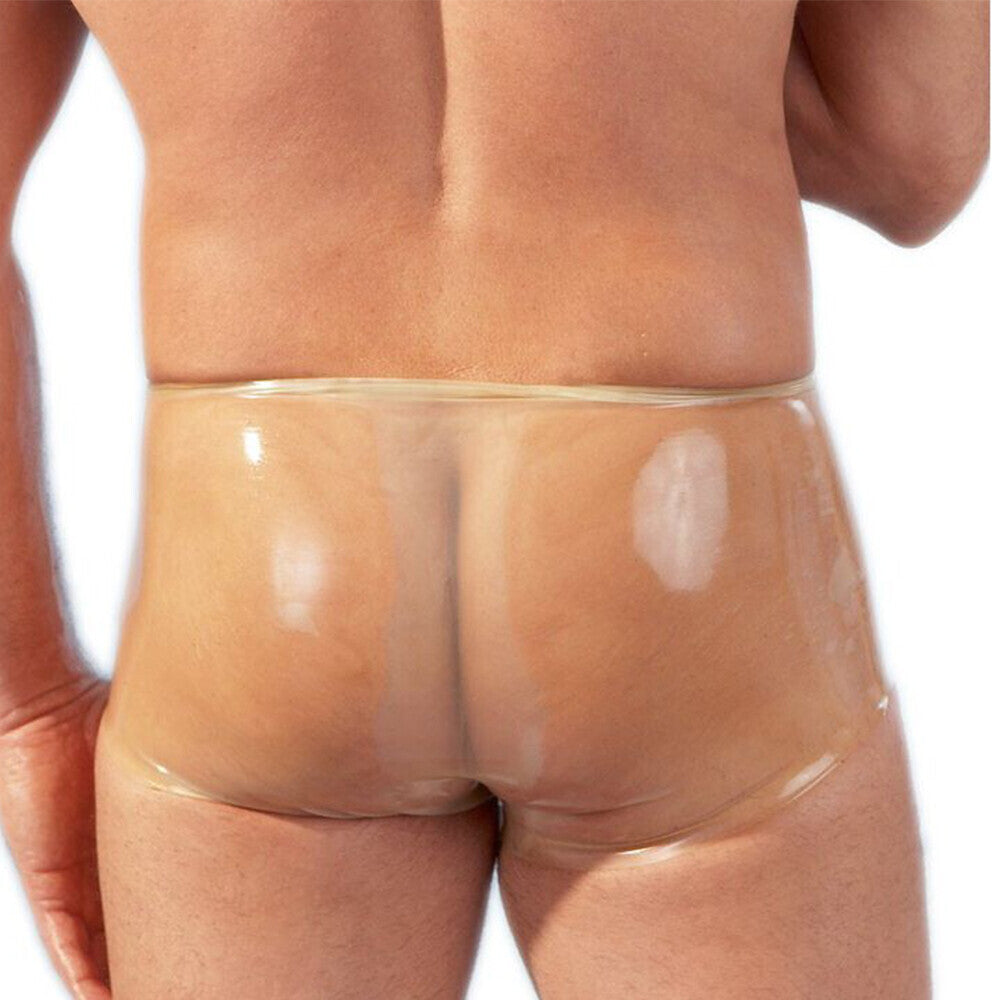 Latex Boxers With Penis Sleeve Clear