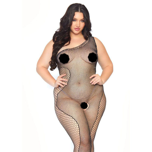 Leg Avenue Crystalized Bodystocking Plus Size UK 18 to 22